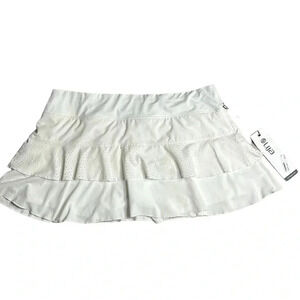 LIJA skort,size large.White,tiered,eyelet,elastic waist , activewear, tenniscore